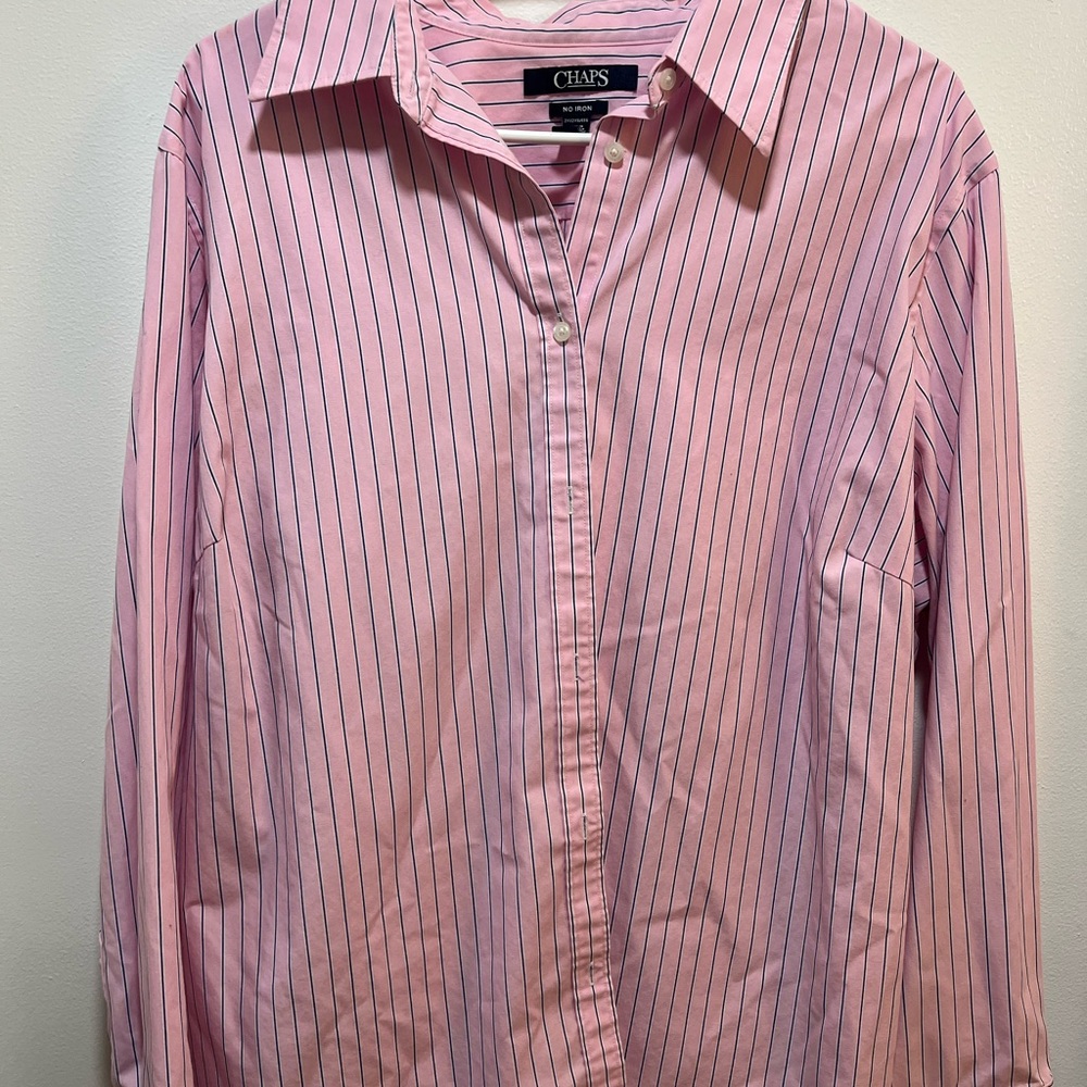 Chaps Pink Striped Men's Shirt